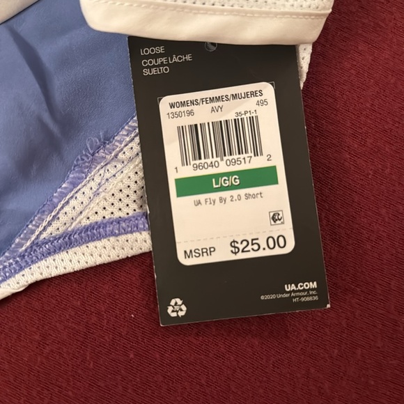 Brand New Women’s Under Armour purple running shorts size large - Picture 2 of 3